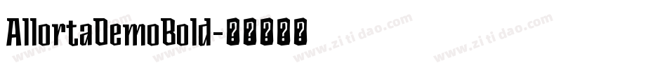 AllortaDemoBold字体转换