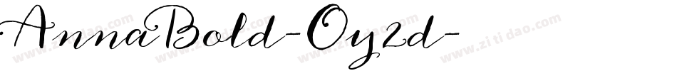 AnnaBold-Oy2d字体转换