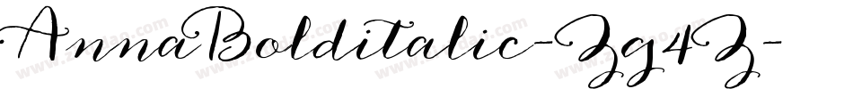 AnnaBolditalic-Zg4Z字体转换