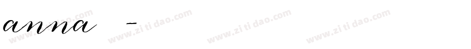 anna字库字体转换