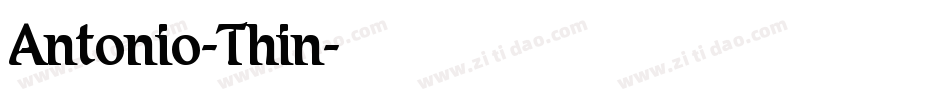 Antonio-Thin字体转换