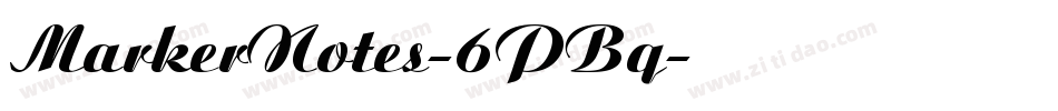 MarkerNotes-6PBq字体转换