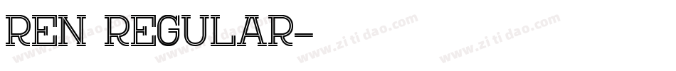 ren_regular字体转换