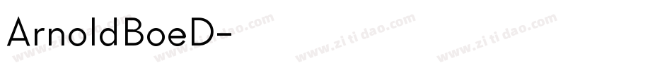 ArnoldBoeD字体转换