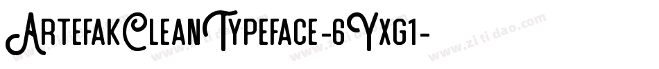 ArtefakCleanTypeface-6Yxg1字体转换