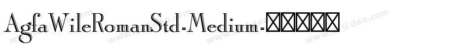 AgfaWileRomanStd-Medium字体转换