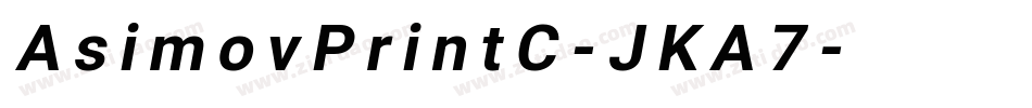 AsimovPrintC-JKA7字体转换