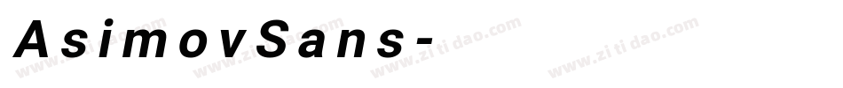 AsimovSans字体转换