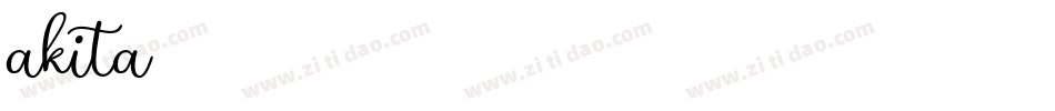 akita字体转换