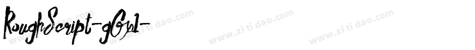 RoughScript-gGx1字体转换