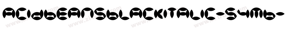 AcidBeansBlackitalic-54MB字体转换