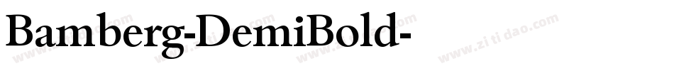 Bamberg-DemiBold字体转换