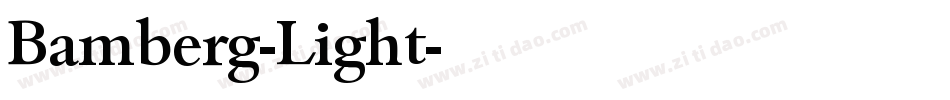 Bamberg-Light字体转换