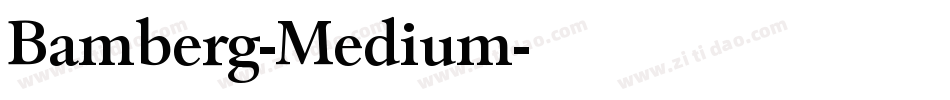 Bamberg-Medium字体转换