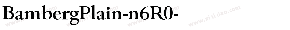 BambergPlain-n6R0字体转换