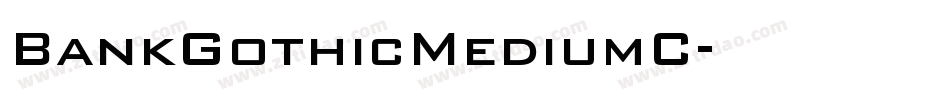 BankGothicMediumC字体转换