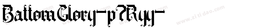 BattomGlory-p7Ryy字体转换