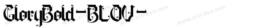 GloryBold-BLOV字体转换