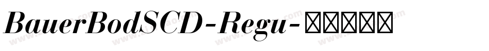 BauerBodSCD-Regu字体转换