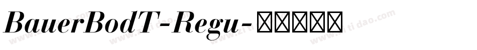 BauerBodT-Regu字体转换
