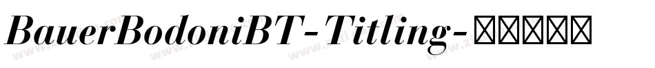 BauerBodoniBT-Titling字体转换