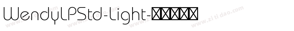 WendyLPStd-Light字体转换