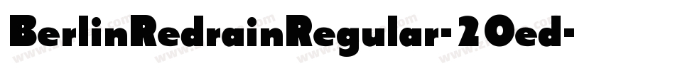 BerlinRedrainRegular-2Oed字体转换