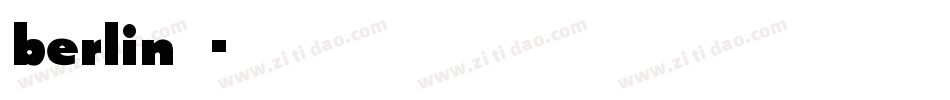 berlin字体字体转换