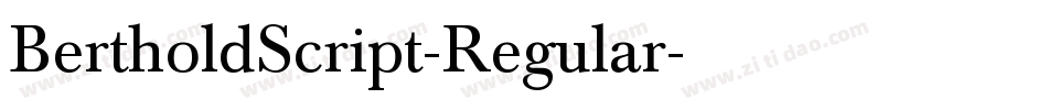 BertholdScript-Regular字体转换