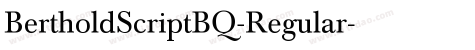 BertholdScriptBQ-Regular字体转换