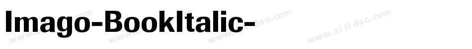 Imago-BookItalic字体转换