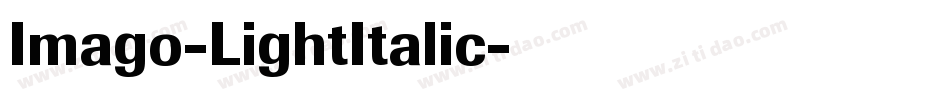 Imago-LightItalic字体转换