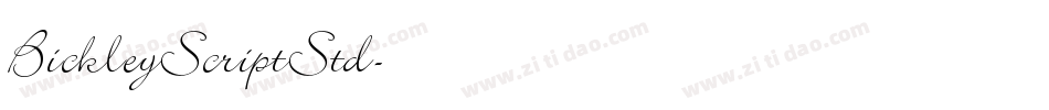BickleyScriptStd字体转换