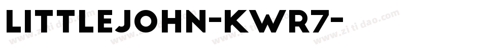 LittleJohn-KwR7字体转换