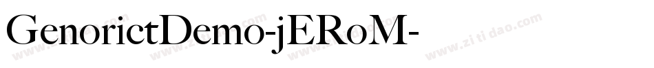 GenorictDemo-jERoM字体转换