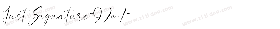 JustSignature-92w7字体转换