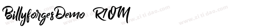 BillyforgesDemo-R7OM字体转换