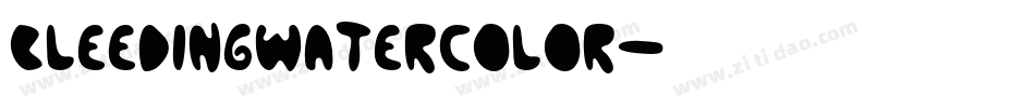 bleedingwatercolor字体转换