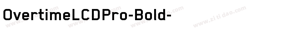 OvertimeLCDPro-Bold字体转换