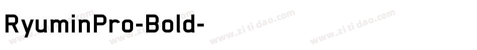 RyuminPro-Bold字体转换
