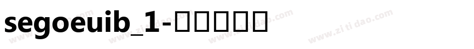 segoeuib_1字体转换