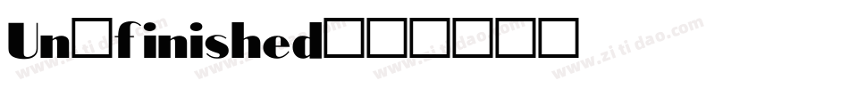 Un-finished字体转换