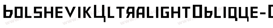 BolshevikUltralightOblique-O5eO字体转换