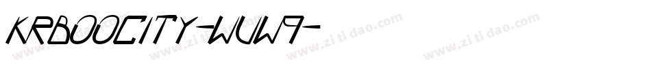 KrBooCity-WVw9字体转换