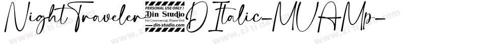 NightTraveler3DItalic-MVAMp字体转换