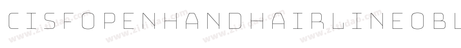 CisfOpenhandHairlineOblique-8qeg字体转换