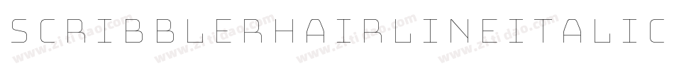 ScribblerHairlineItalic-qM3d字体转换