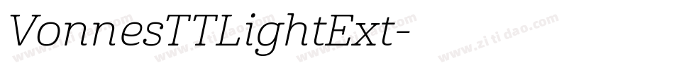 VonnesTTLightExt字体转换