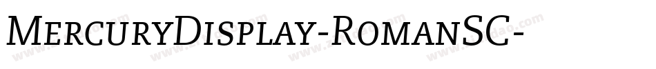MercuryDisplay-RomanSC字体转换