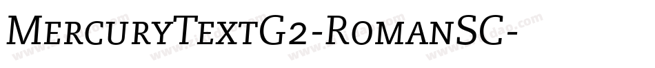 MercuryTextG2-RomanSC字体转换